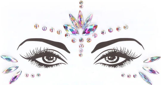 Σετ Σουτιέν 2 Τεμαχίων Tie Dye Ζαρτιέρες Dazzling Bling Stickers – One Size Le Desir