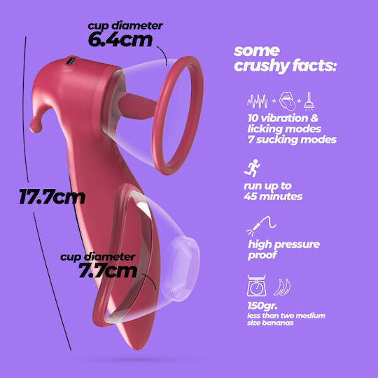 Crushious Saci Клиторен Стимулатор Фуксия