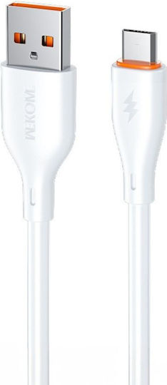 WK Regular USB 2.0 to micro USB Cable Λευκό 1m 250970 1τμχ