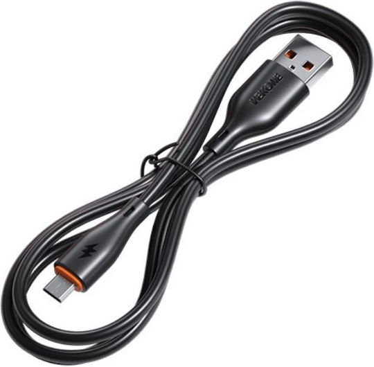 WK Regular USB 2.0 to micro USB Cable Μαύρο 1m 250969 1τμχ