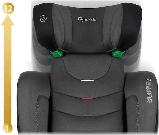 Nukido Louis Baby Car Seat i-Size with Isofix Black-Gray 15-36 kg