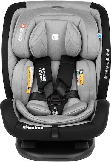 Kikka Boo Multistage Детско Столче за Кола с Isofix Светло сиво 0-36 кг