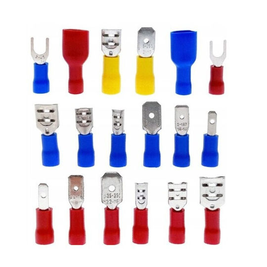 Set 280 Conectori Izolați de Sertizat Dimensiuni Diferite 2.8 4.8 6.3 Mm M4 Femelă Mascul Metal Plastic Multicolor