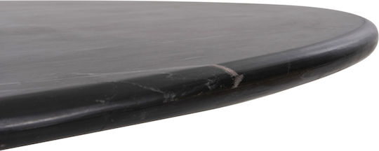 Draxx Ovaler Esszimmertisch aus Massivholz Schwarz 200x100x76cm