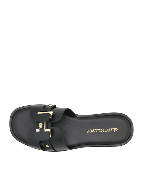 Niedel Leather Women's Flat Sandals Black
