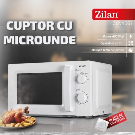 Zilan Φούρνος Μικροκυμάτων 20lt Λευκός