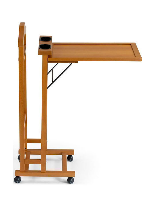 Arredamenti Italia Teleskopischer Kleiderständer aus Holz Braune 45x103cm