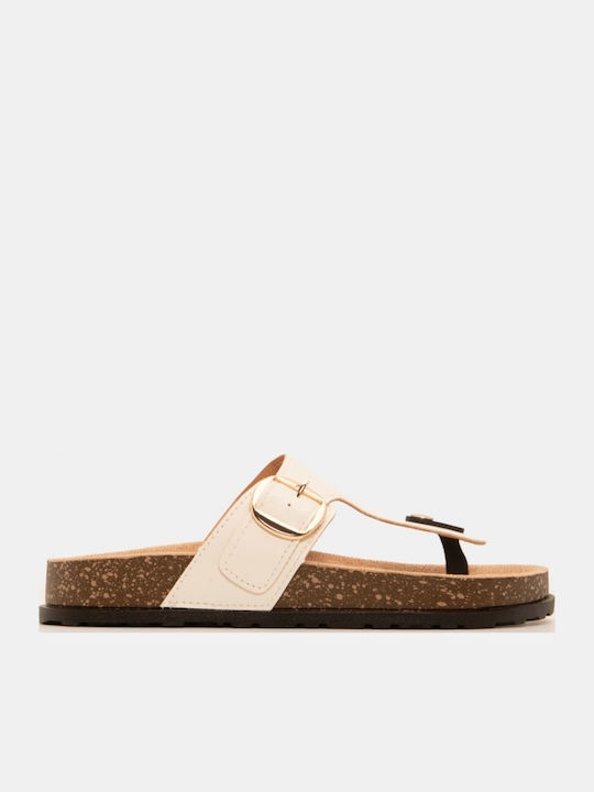 Sandale Casual Damă Flatforme Albe