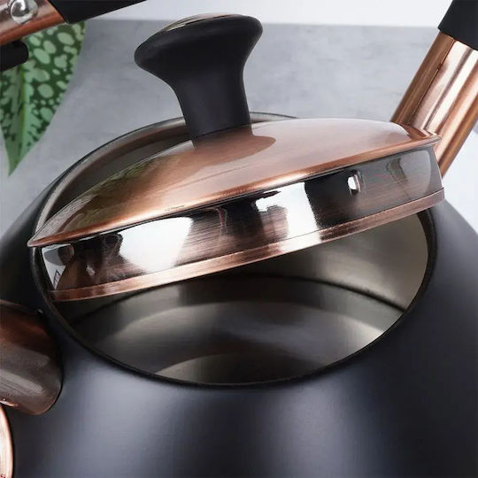 Orion Teekessel mit Tasse Rostfreier Stahl Schwarze 3000ml