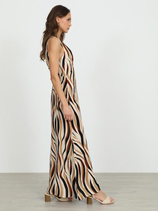 Sommer Maxi Damenkleid Braun
