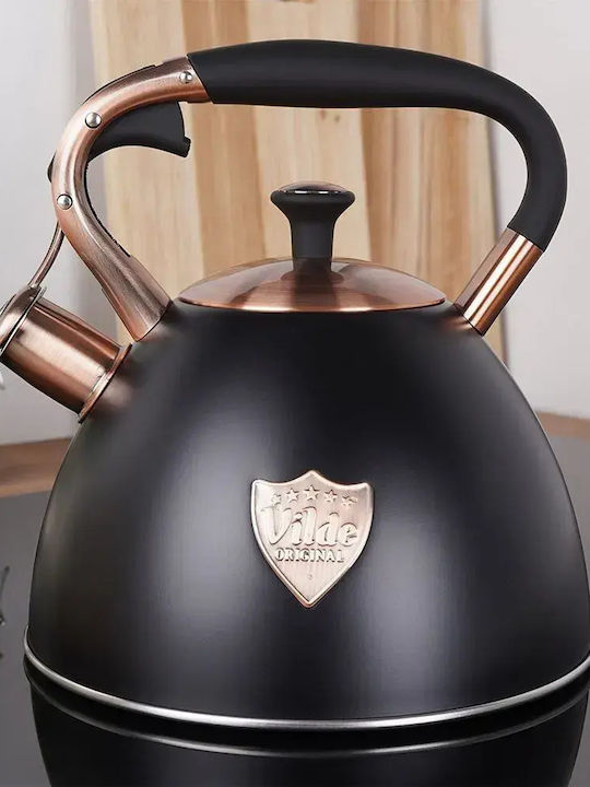 Orion Βραστήρας με Κούπα Ανοξείδωτος Μαύρη 3000ml