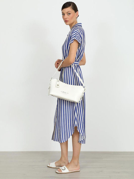 Midi Shirt Dress Blue