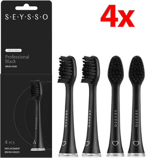 Seysso Sonic Toothbrush Tip Carbon Professional Se0101 4pcs