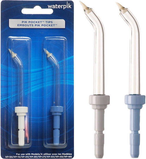 Waterpik Pik Pocket Tips PP 100-E Rezerve Capete Periuță Dinți Electrică 11428_13.39 2 Bucăți