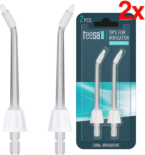 Teesa Elektrische Zahnbürstenköpfe für Flosser TSA8004 2Stück