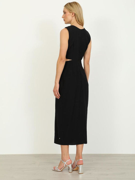 Summer Midi Evening Dress Black