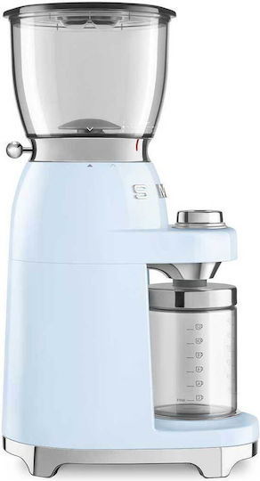 Smeg Ηλεκτρικός Μύλος Καφέ 150W με Χωρητικότητα 350gr και 30 Επίπεδα Άλεσης Μπλε