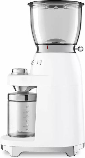 Smeg Elektrischer Kaffeemühle 150W mit einer Kapazität von 350gr und 30 Mahlstufen Weiß