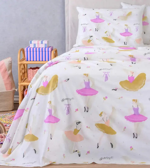 Melinen Cotton Single Sheets Set with Elastic Band 170x270cm 3 Pieces