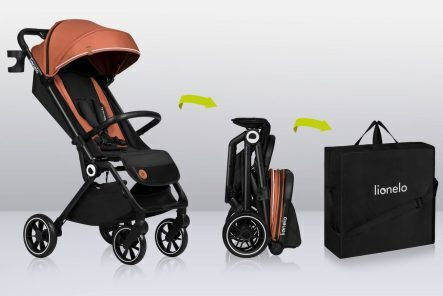 Lionelo Cloe Kinderwagen Geeignet ab 6+ Monaten Black Onyx