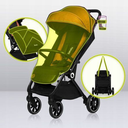 Lionelo Cloe Kinderwagen Geeignet ab 6+ Monaten Black Onyx