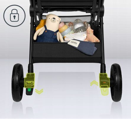 Lionelo Cloe Kinderwagen Geeignet ab 6+ Monaten Black Onyx