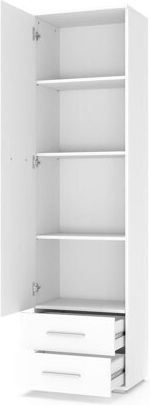 Βιβλιοθήκη Cirveso 106 Γυαλιστερό Λευκό, Άσπρο 60x40x200εκ. Βιβλιοθήκη Cirveso 106 Γυαλιστερό Λευκό, Άσπρο 60x40x200εκ.