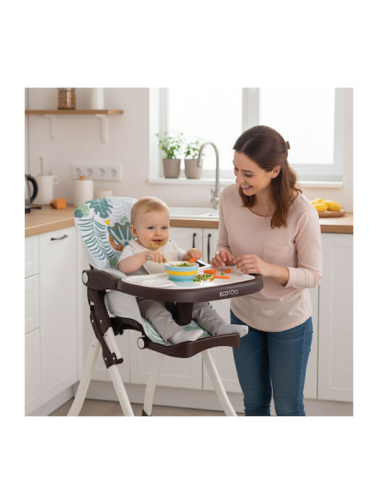 Ecotoys Scaun Înalt De Masă Bebe Pliabil Multicolor