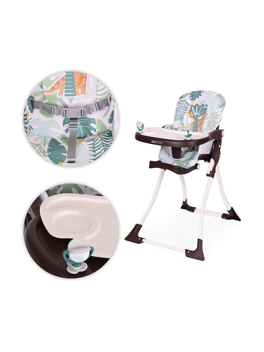 Ecotoys Scaun Înalt De Masă Bebe Pliabil Multicolor