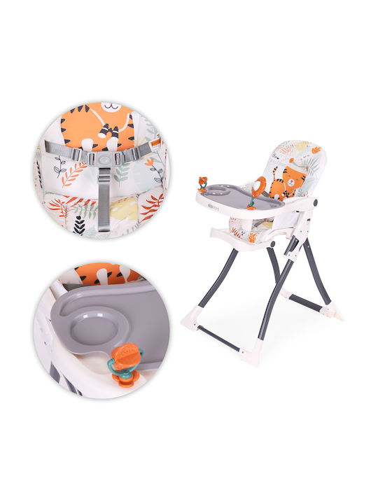 Ecotoys Klappbarer Baby Hochstuhl Weiß