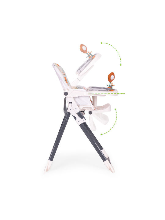 Ecotoys Klappbarer Baby Hochstuhl Weiß