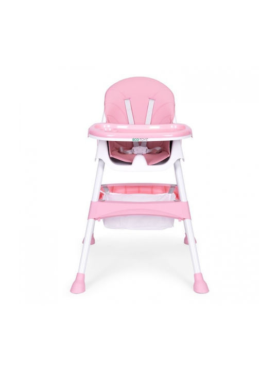 Ecotoys Klappbarer Baby Hochstuhl Pink