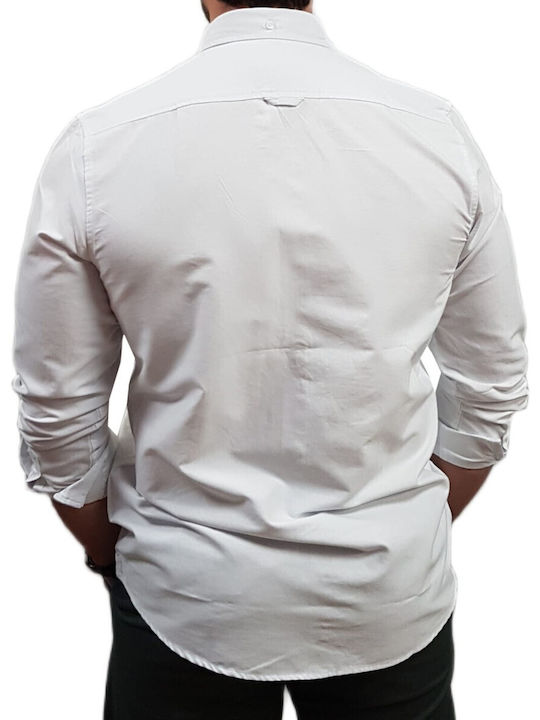 Long Sleeve Shirt in Narrow Fit White