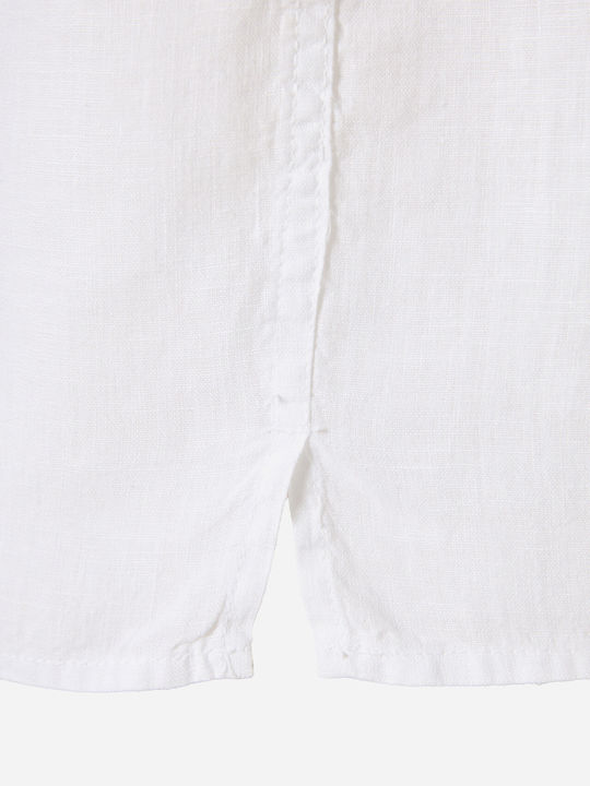 Κοντομάνικο Λινό Πουκάμισο White