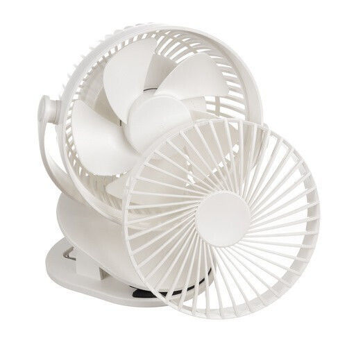 Ventilator De Birou Wireless Zola 3 Niveluri De Viteză Mod Val 5 W Rotire 360° Montare Cu Clip Cablu Usb Reîncărcabil Alb