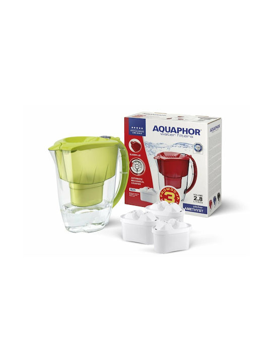 Aquaphor Amethyst Krug Kunststoff White mit 3 Ersatzfiltern 2800ml 1Stück