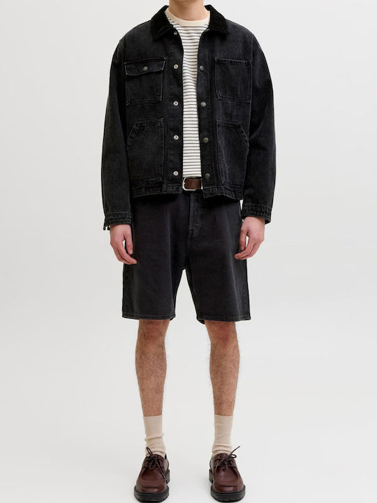 Herren Shorts Denim Schwarz