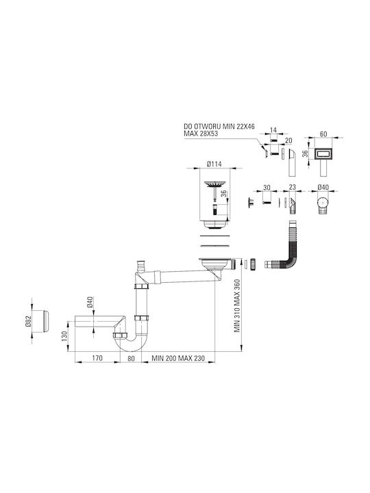 Deante Подплотова Кухненска Мивка Inox Матирана 50x55см Златиста