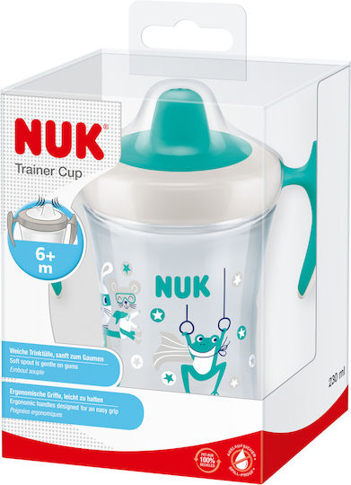 Nuk Trainer Cup Обучителна Чаша Пластмаса с дръжки Многоцветен Green Frog за 6m+m+ 230мл