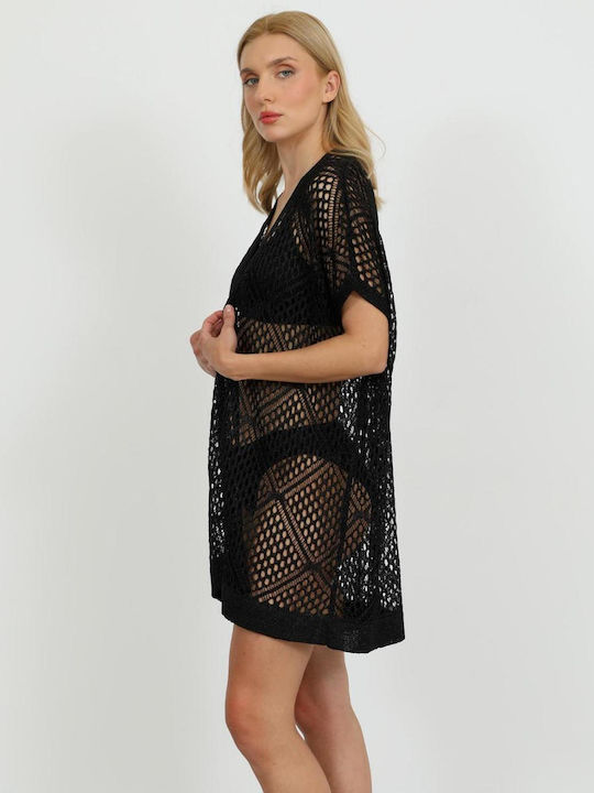 Doca Caftan De Plajă Pentru Femei Negru
