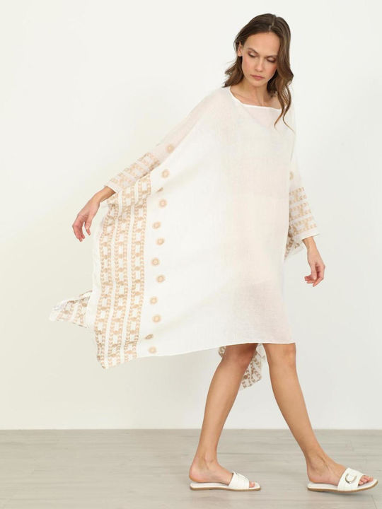 Doca Women's Beach Caftan White