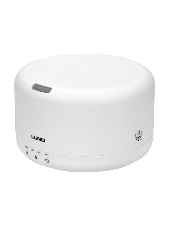 Lund Led Συσκευή Αρωματοθεραπείας με Τηλεχειριστήριο Λευκή 1000ml 66906