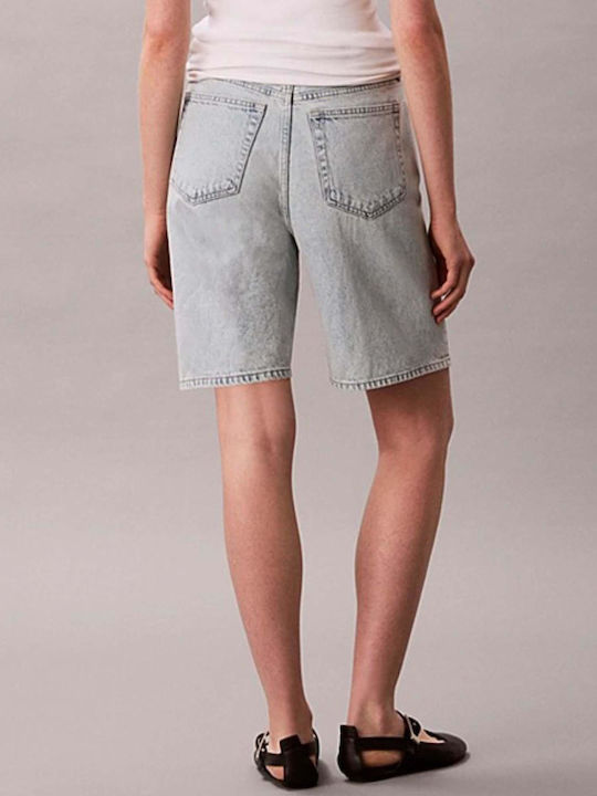 Bermudă Denim Albastru Deschis Pentru Femei