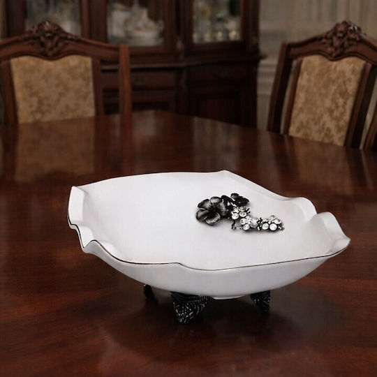Karvounis Decorative Bowl Pedestal White 32x28cm