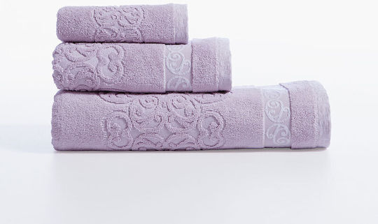 Nef-Nef Homeware Hand Towel Zaphira 30x50cm Mauve Weight 550gsm