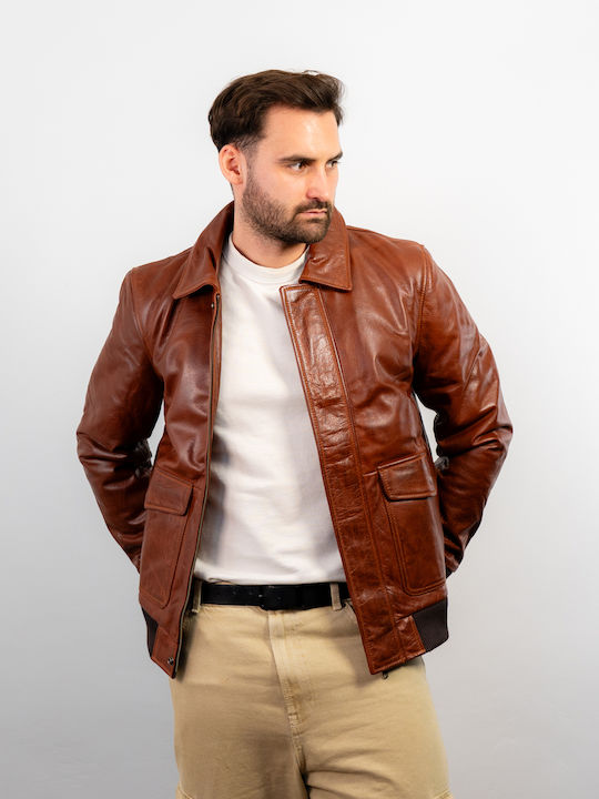 Leder Jacke Braun