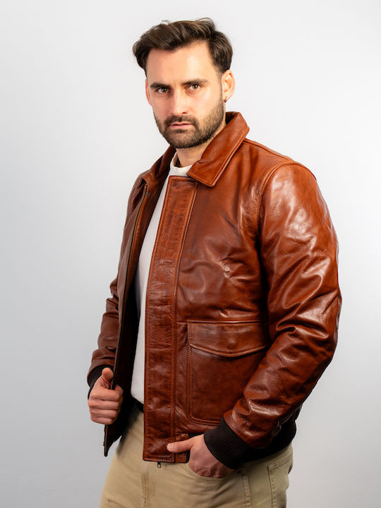Leder Jacke Braun