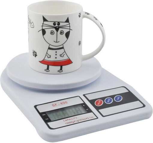 Cantare De Bucatarie Digitală Până La 10kg Albă