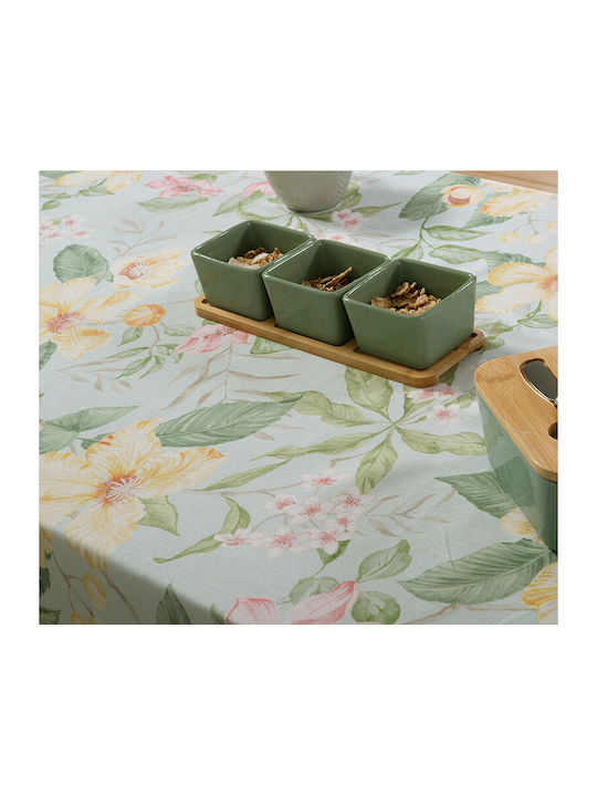 Nef-Nef Homeware Τραπεζομάντηλο Βαμβακερό Opalyn Πράσινο 140x180εκ.