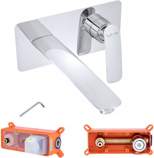Granitan Built-in Mixer & Mouthpiece Set for Bathroom Sink Silver 5907440724617